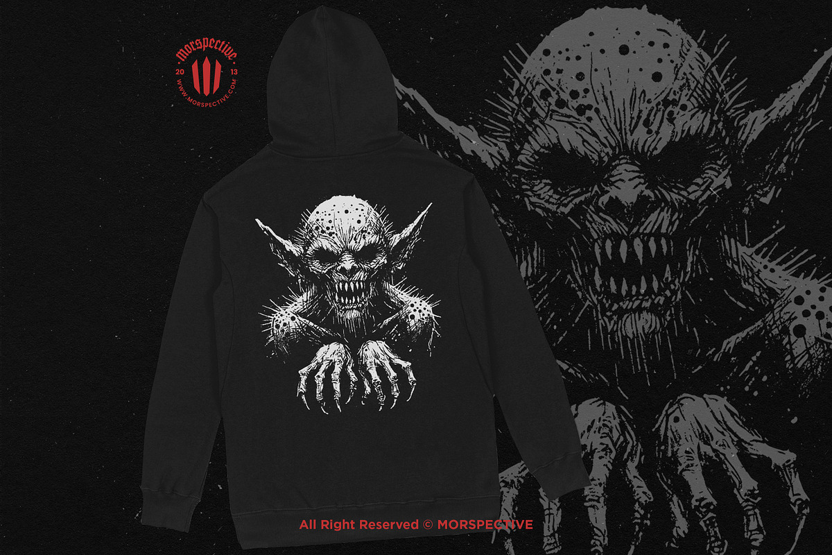 10 Bundle Dark Art Skull Goblin Orc, an Illustration by Morspective (Photo 4 of 7)