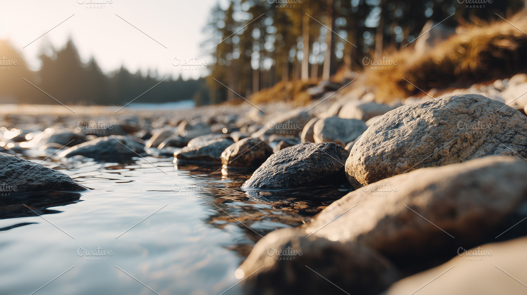 River rocks in clear water, a Nature Photo by MistyDay
