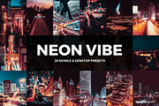 20 Neon Vibe Lightroom Presets LUTs, a Preset Add-On by SparkleStock (Thumbnail 1 of 9)