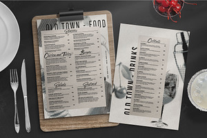 Rustic Menu With Halftone Effect