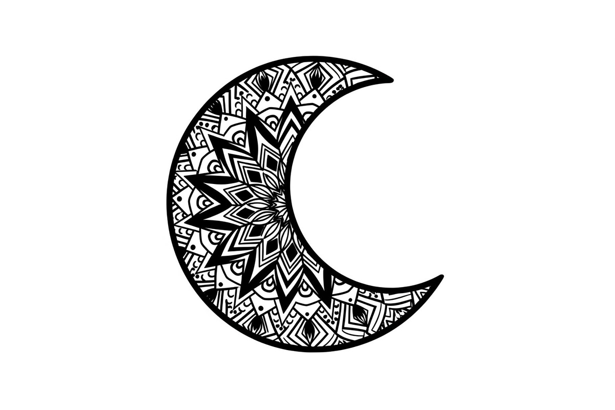 Mandala Crescent Moon Bundle, an Illustration by Designs_River (Photo 31 of 31)