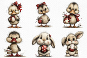 Whimsical Easter Animals Clipart, an Illustration by Craft Nest (Thumbnail 3 of 11)