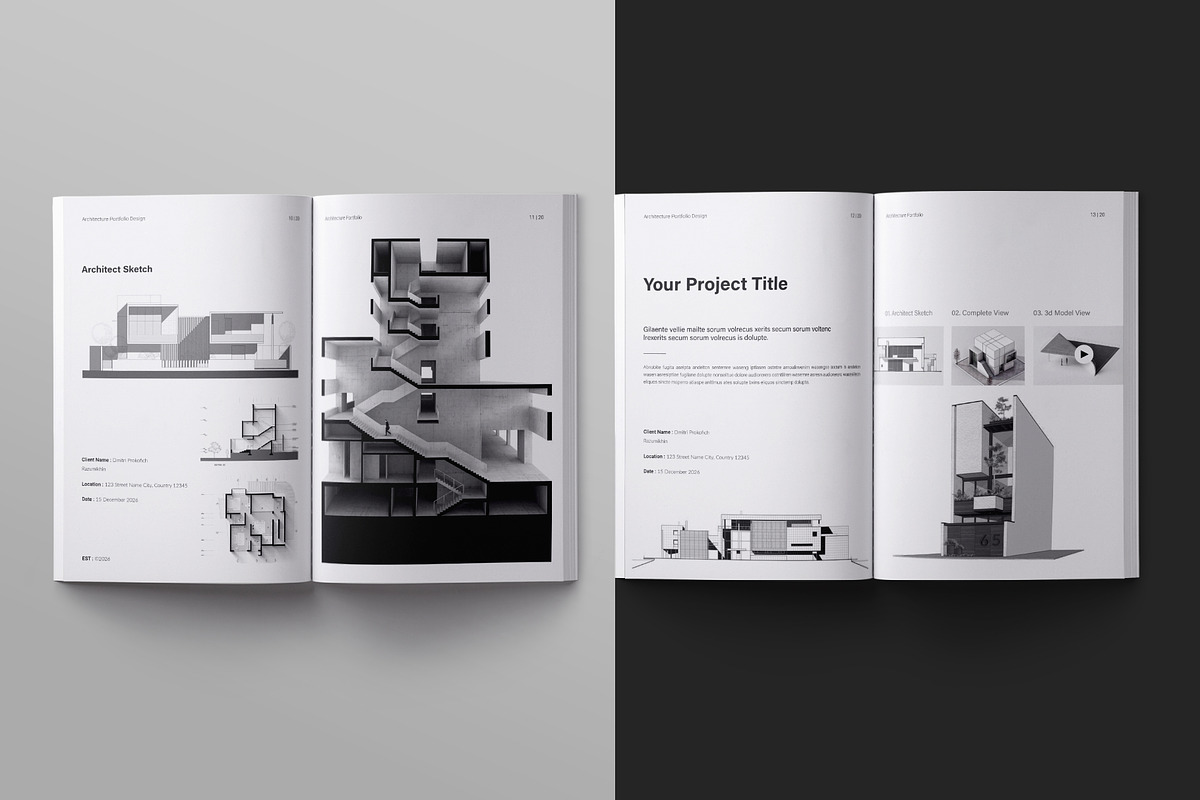 Architecture Portfolio Template, a Brochure Template by ElvinPrint (Photo 5 of 14)
