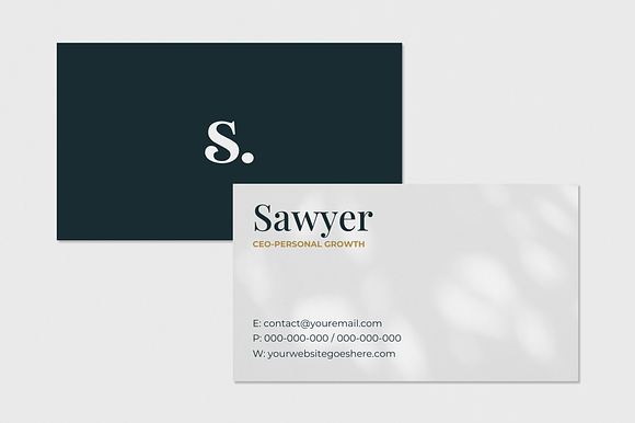 Sawyer Business Card Canva Template preview 3