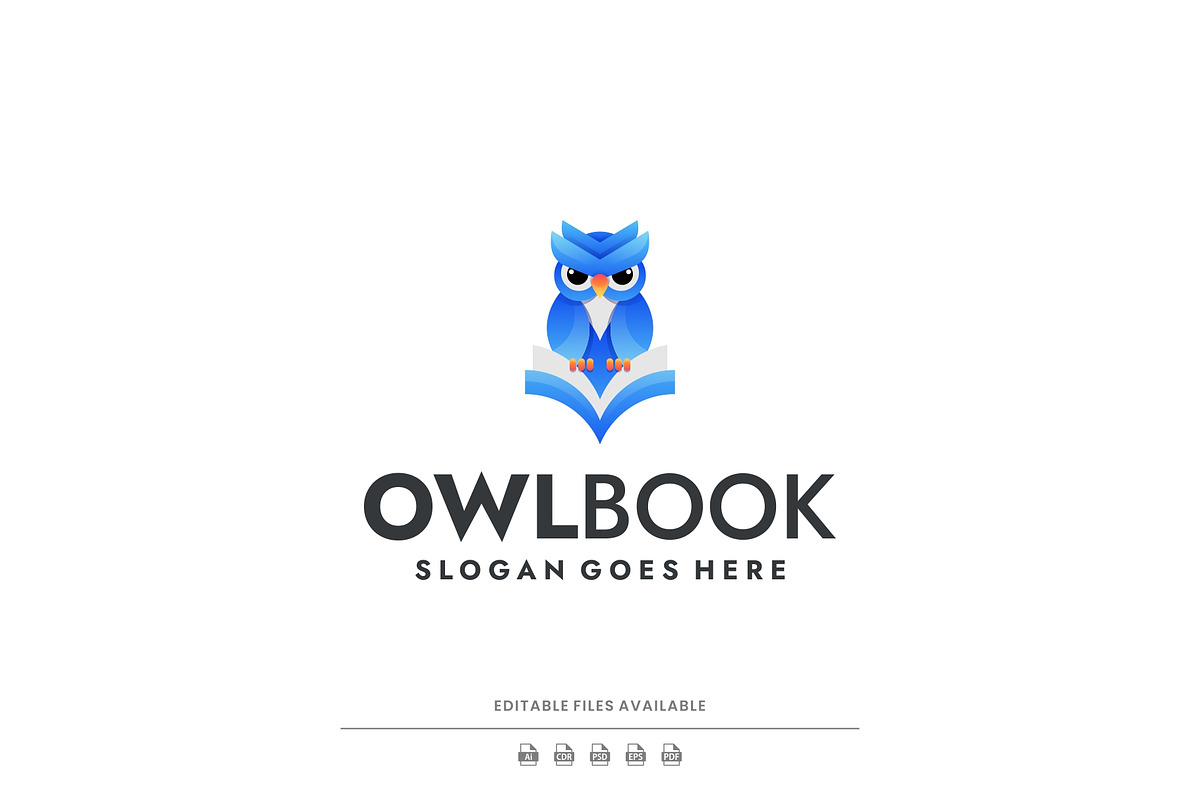 Gradient Modern Owl Book Logo Design, a Branding & Logo Template by Artnivora.Std (Photo 1 of 4)