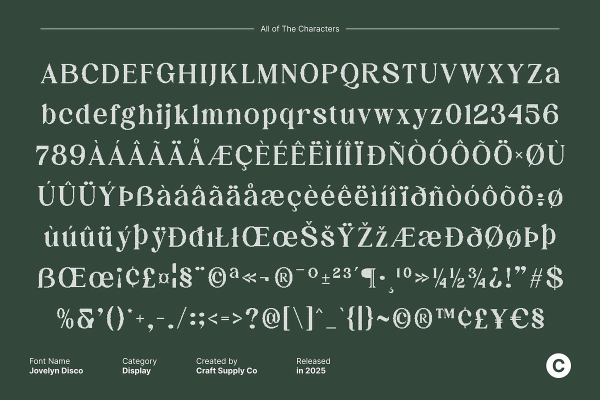 Jovelyn Disco, a Sans Serif Font by Craft Supply Co. (Photo 8 of 8)