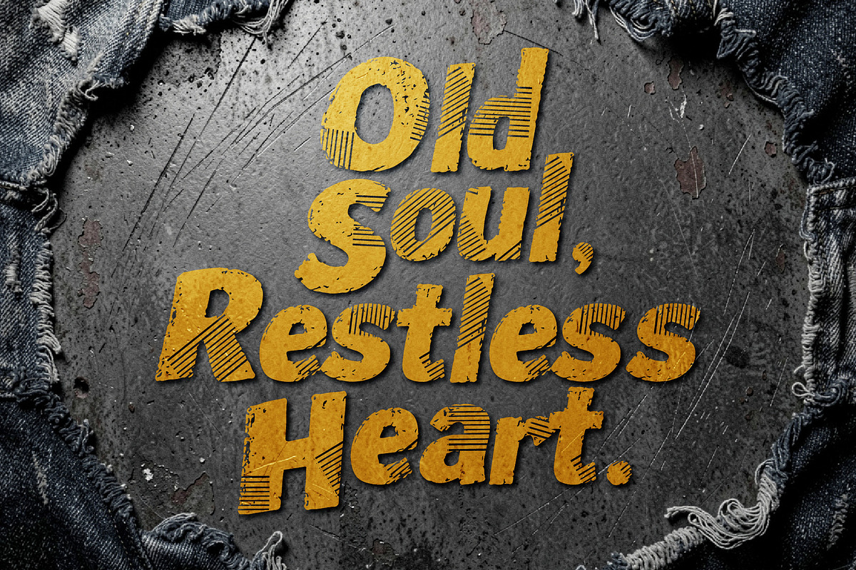 Bead Roks Denim - Built Rough, a Sans Serif Font by HypeWorksCo (Photo 4 of 12)