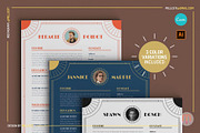 Art Deco Resume Template with Photo, a Resume Template by Millusti (Thumbnail 1 of 7)