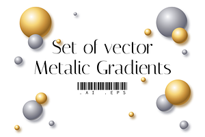 Set of 20 vector Metalic Gradients