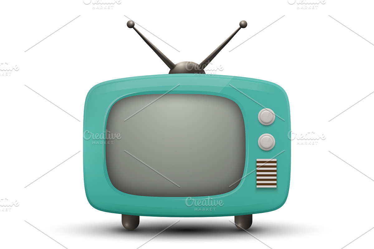 Retro TV Vector Illustrations, an Object Graphic by Gomolach (Photo 5 of 9)