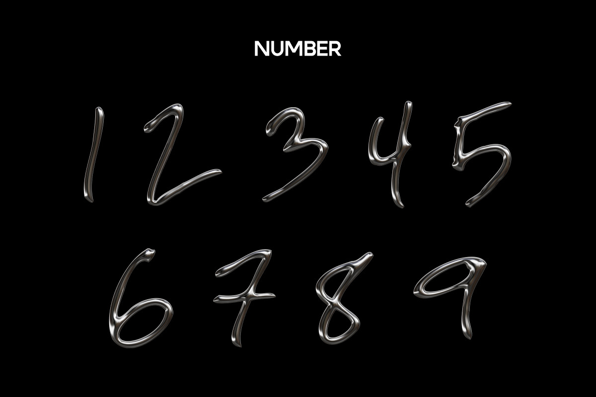Chrome Y2K Font, an Object Graphic by Illustrava (Photo 2 of 7)