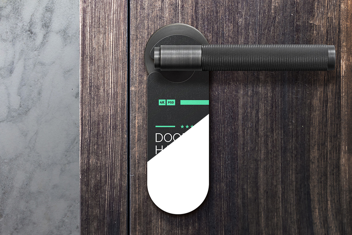 Door Hanger Mockup, an Advertising Mockup by Artlogs x Modaldesain (Photo 3 of 4)