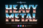 Heavy Metal Chrome Layer Styles, a Layer Style Add-On by PixelMoshpit