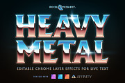 Heavy Metal Chrome Layer Styles, a Layer Style Add-On by PixelMoshpit (Thumbnail 1 of 5)