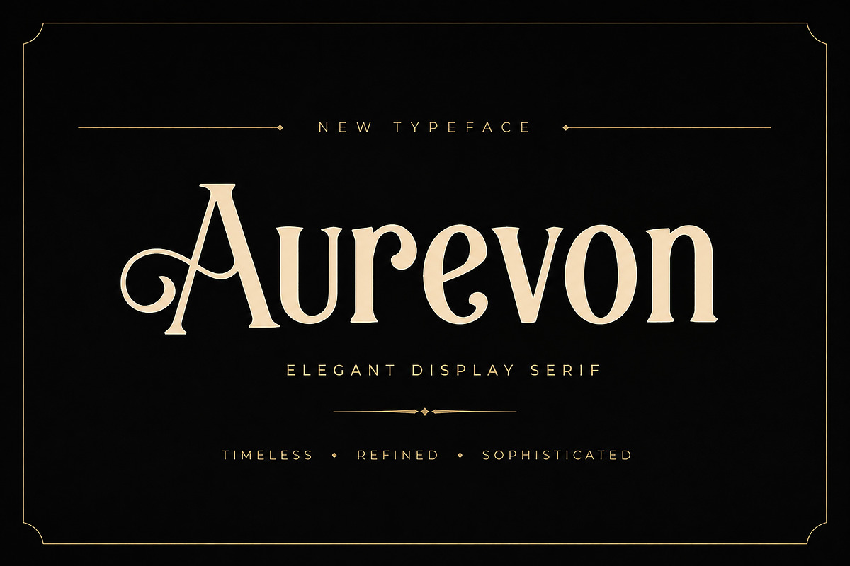 Aurevon – Elegant Serif Typeface, a Serif Font by Wow Magic (Photo 1 of 4)