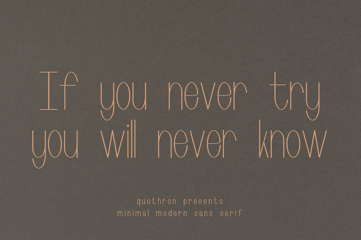 Primitivly Minimal Modern Sans Serif, a Sans Serif Font by Quothron (Photo 6 of 8)