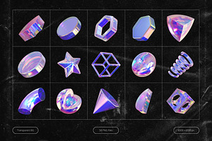 3D Holographic Geometric Shapes