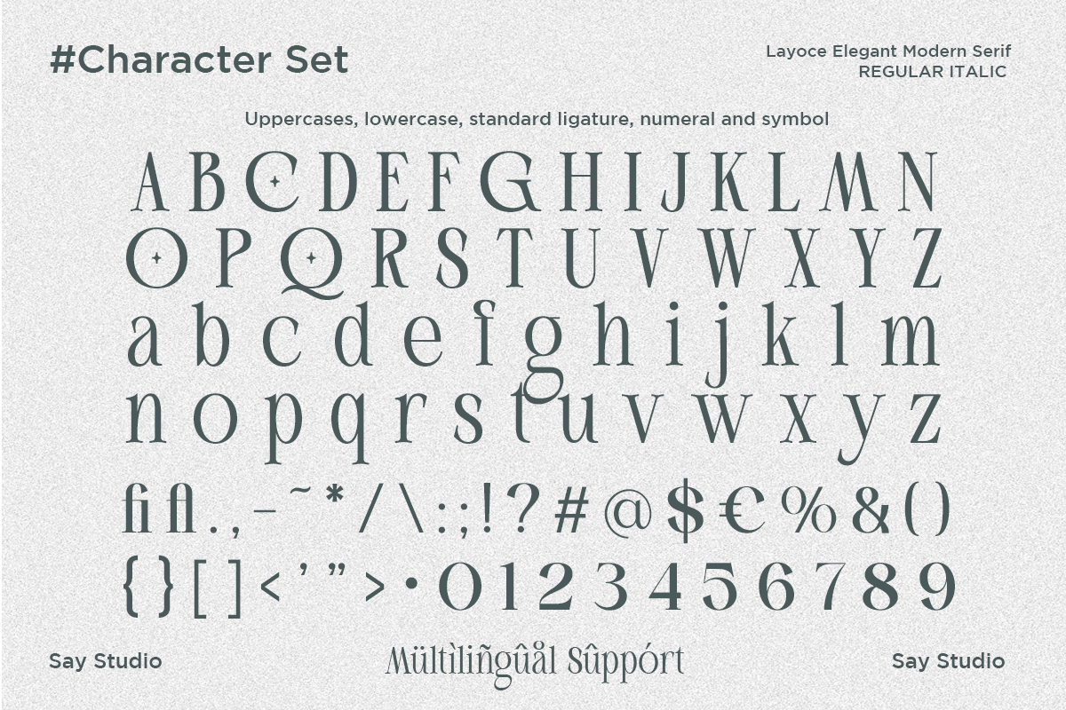 Luxury Ligature Serif Font - Layoce, a Serif Font by Say Studio (Photo 11 of 12)