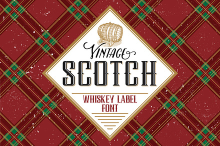 Scotch whiskey label font, a Symbol Font by Anton Antipov