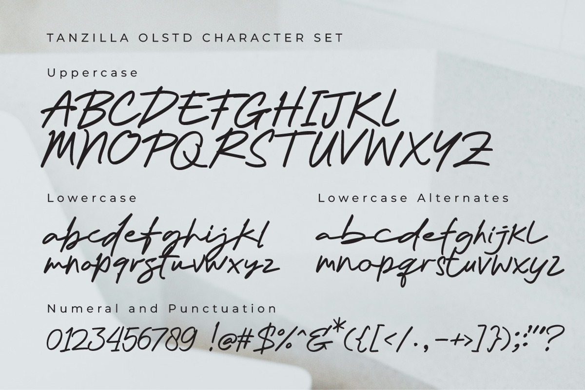 Tanzilla Olstd - Handlettered, a Handwritten Font by Olexstudio (Photo 7 of 7)