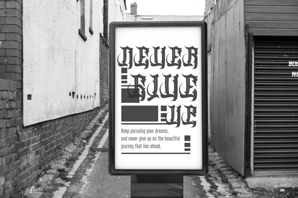 Tattos Wishe - Classic Blackletter, a Blackletter Font by Dhabee (Photo 16 of 18)