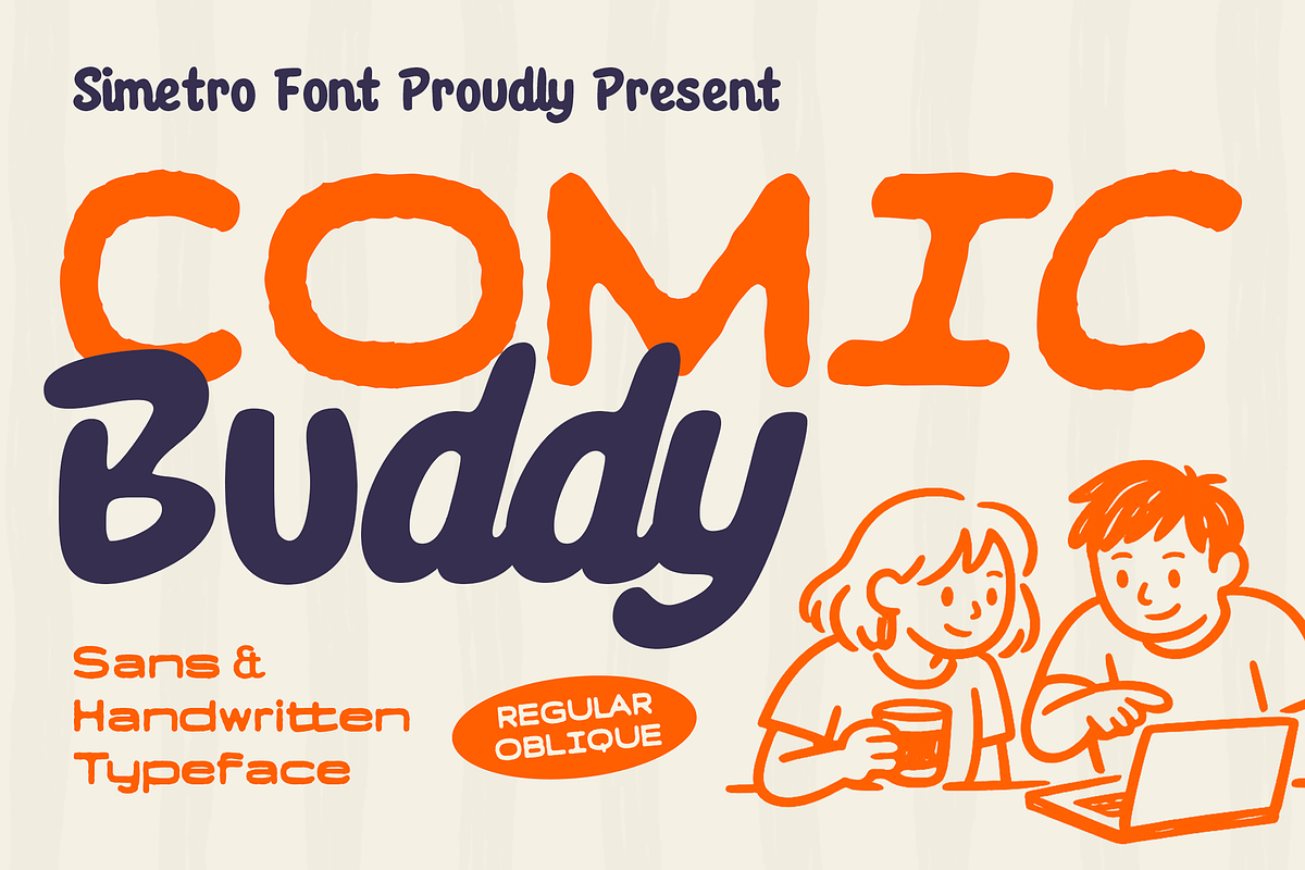 Sans & Handwritten for Comic Font, a Handwritten Font by Simetrica Labs (Photo 1 of 10)