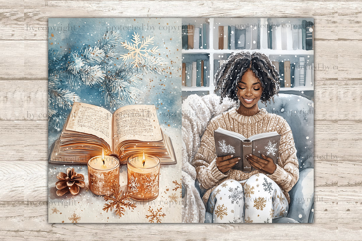 Cozy Winter Junk Journal Paper, a Person Illustration by GlamArtZhanna (Photo 4 of 10)