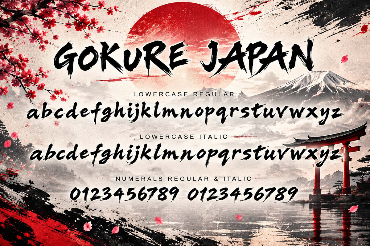 Gokure Japan, a Handwritten Font by Yoga Letter