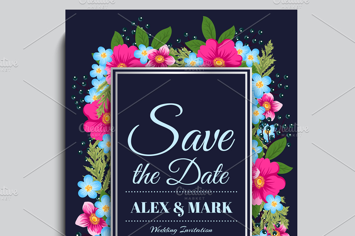 Wedding invitation, an Invitation Template by Doodle_flower