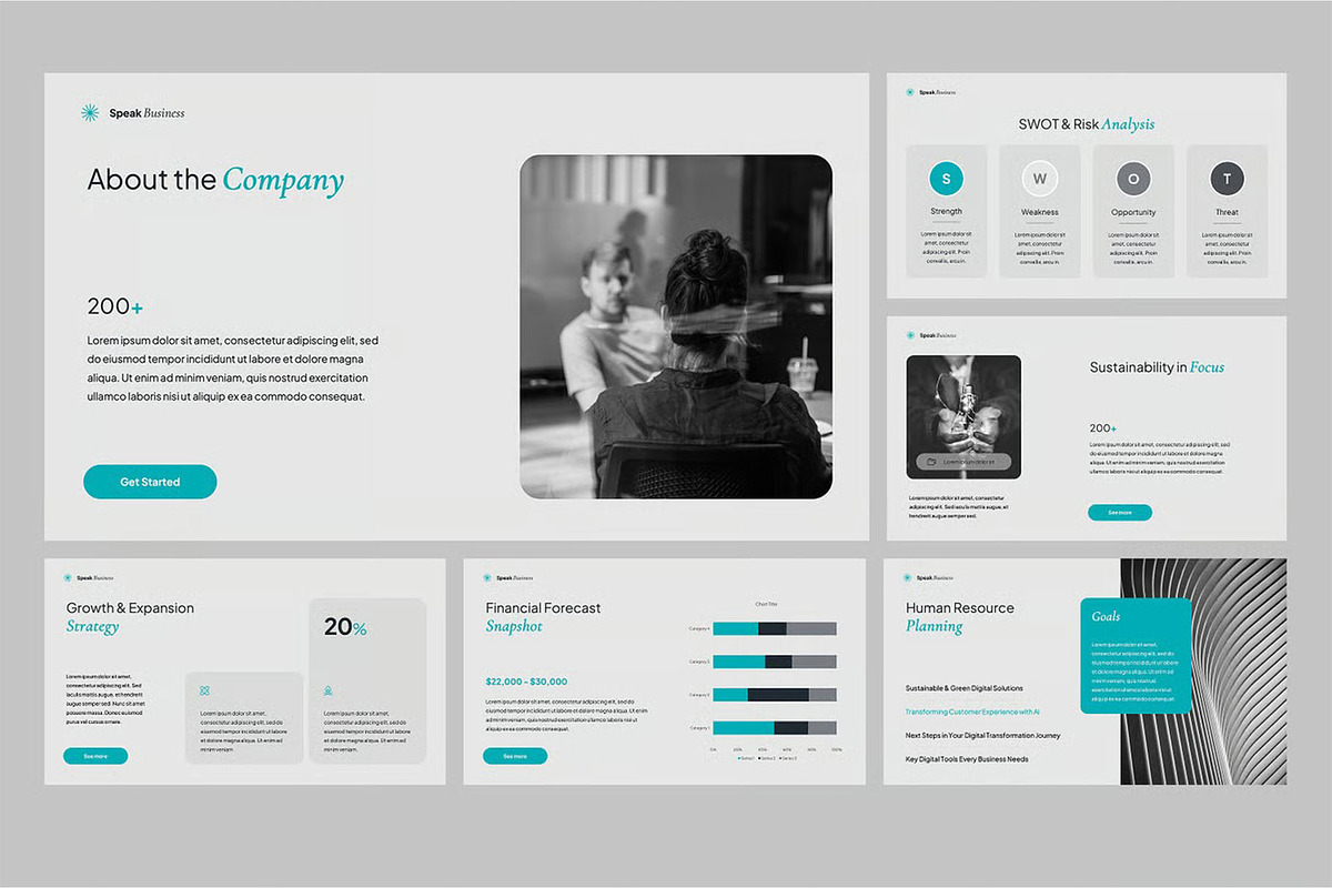 Clean Business Plan Powerpoint, a Presentation Template by Fit-tee (Photo 4 of 4)