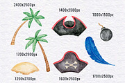 Little pirate watercolor clipart, an Illustration by KathrineWatercolor (Thumbnail 4 of 5)