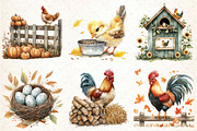 Autumn Chicken Coop Clipart, an Illustration by DreamCafeArt (Thumbnail 2 of 7)