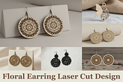 Flower Art Earring Designs, a Graphic by musafir_fashion (Thumbnail 1 of 11)