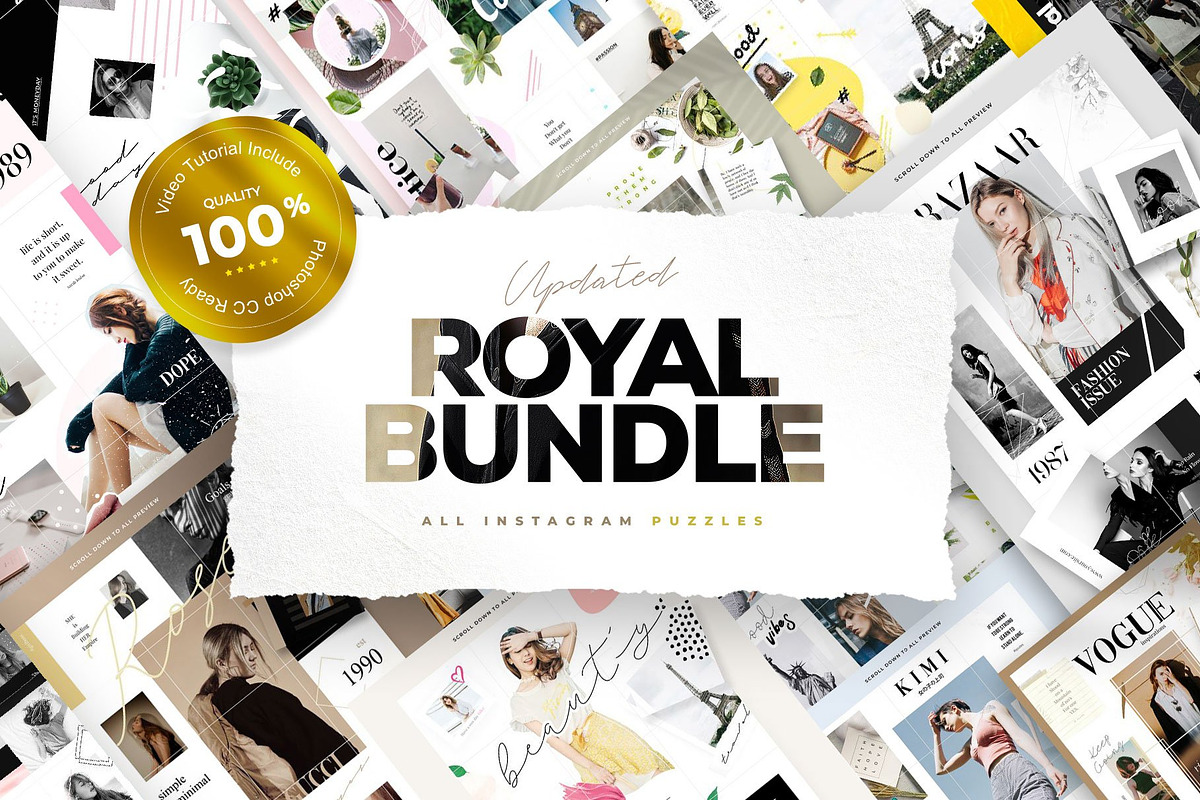 Royal Instagram Bundle Pack, a Social Media Template by Helloxandro (Photo 1 of 26)