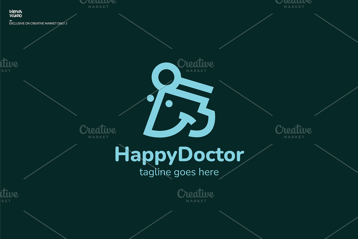 Happy doctor logo, a Branding & Logo Template by blends.studio (Photo 4 of 4)