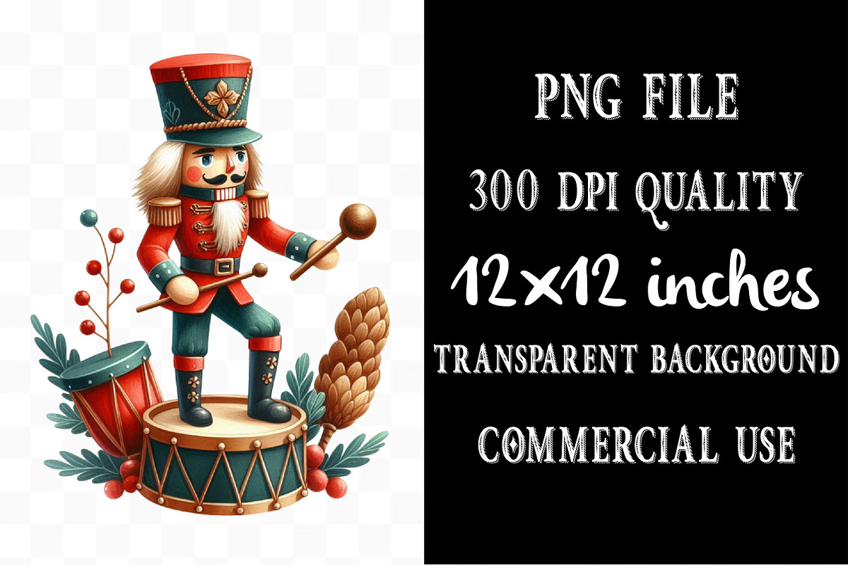 Christmas Nutcracker PNG Clipart, an Illustration by Designking (Photo 4 of 5)