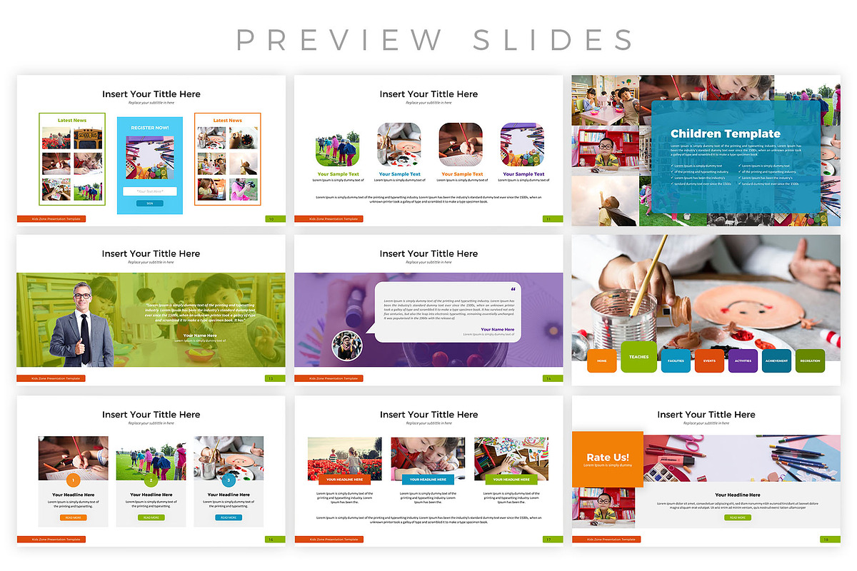 Children Presentation Template, a Presentation Template by Digitcase x ...