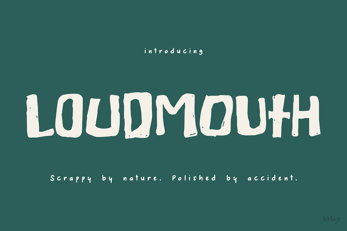 Loudmouth — Scrappy Decorative Font, a Handwritten Font by Mix Fonts (Photo 1 of 9)