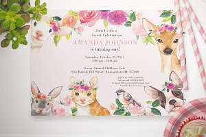 Baby Animal invitation