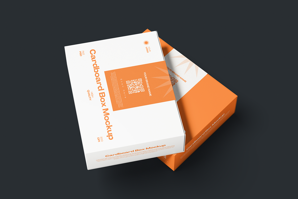 Cardboard Box Mockup, a Packaging Mockup by DSNA Mockup (Photo 4 of 5)