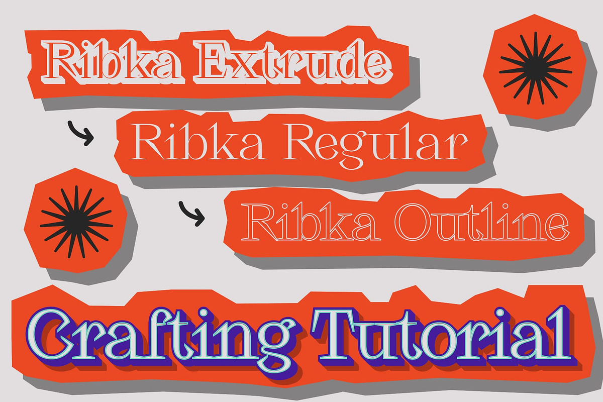 Ribka 3D, a Serif Font by Craft Supply Co. (Photo 6 of 8)
