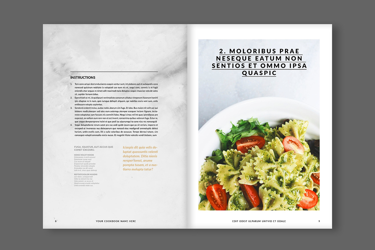 Cookbook / Recipe Book Layout, a Brochure Template by tomsarraipodesign (Photo 6 of 16)