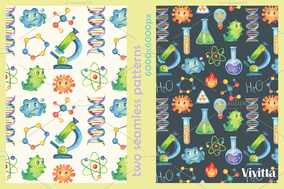 Science watercolor clipart,Chemistry, an Education Illustration by Vivitta (Photo 4 of 4)
