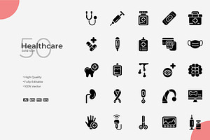 Healthcare Solid Icons, a Solid Icon by Bloodline