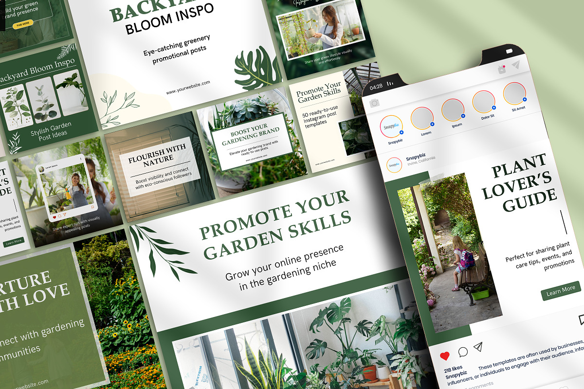 Gardening Instagram Canva Post Temp preview 3