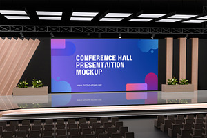 Conference Hall Mockup, an Advertising Mockup by xavier_studio