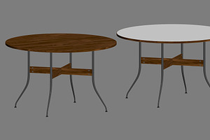 Nelson Swag Leg Round Table 3d Model