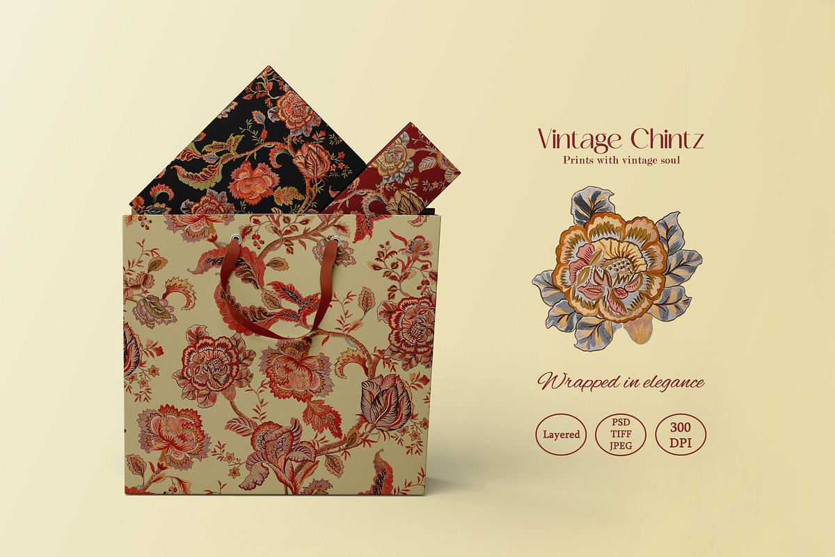 Vintage Chintz Print & Pattern, a Pattern Graphic by GND ART STUDIO (Photo 4 of 8)