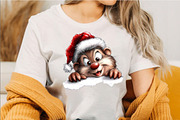 Christmas Peeking Characters Clipart, a Seasonal Illustration by SVGArt (Thumbnail 3 of 5)
