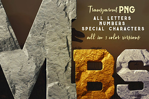 Grunge Stone - 3D Lettering